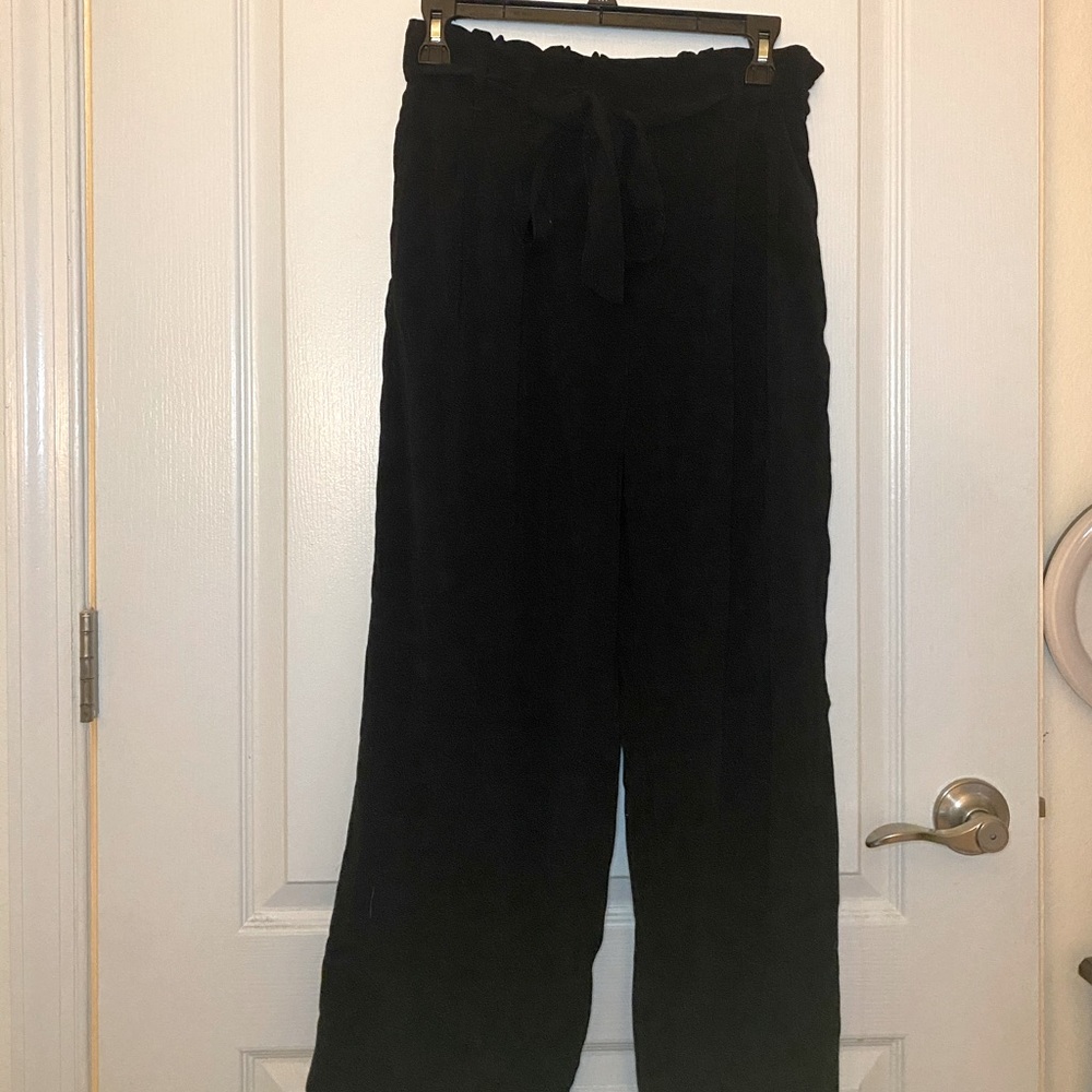 Zara black pants with tie in front